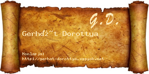 Gerhát Dorottya névjegykártya